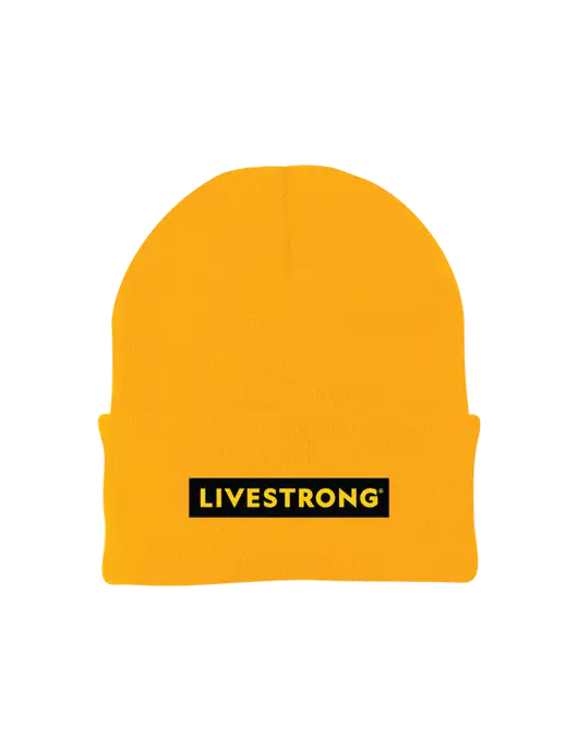 Gold Knit Cap w/LIVESTRONG Logo