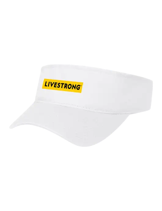 White Cap Visor w/LIVESTRONG Logo