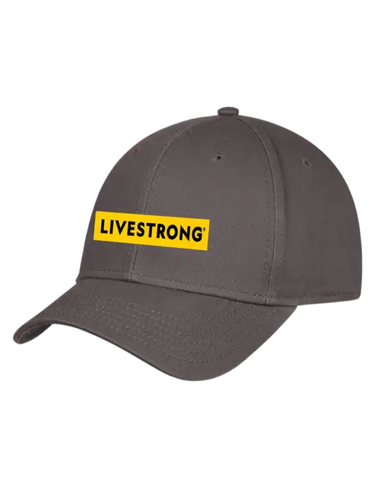 Charcoal Structured Cap Hook & Loop w/LIVESTRONG Logo