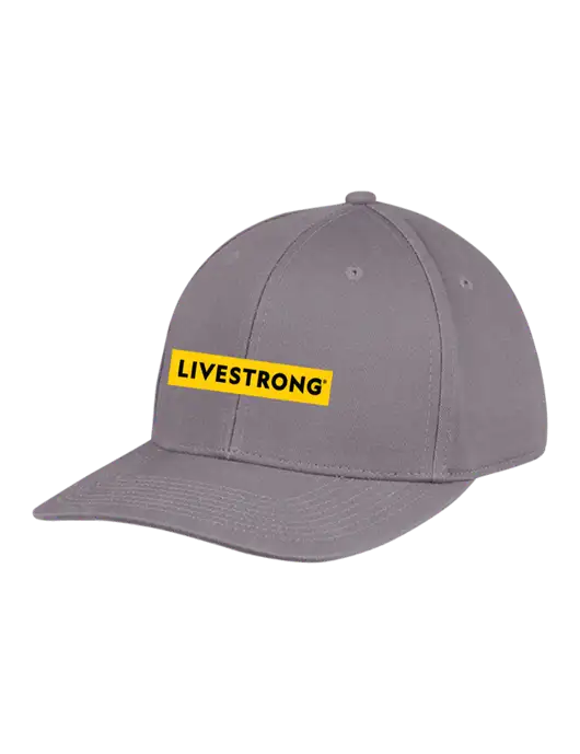 Premium Modern Structured Twill Charcoal Snapback Cap w/LIVESTRONG Logo