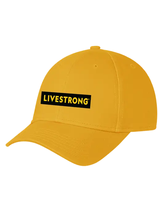 Yellow Gold Structured Cap Hook & Loop w/LIVESTRONG Logo