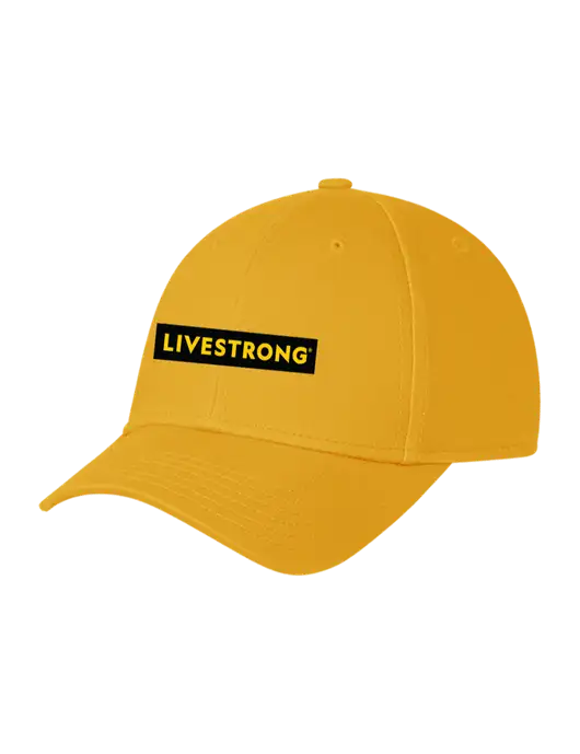 Yellow Gold Structured Cap Hook & Loop w/LIVESTRONG Logo