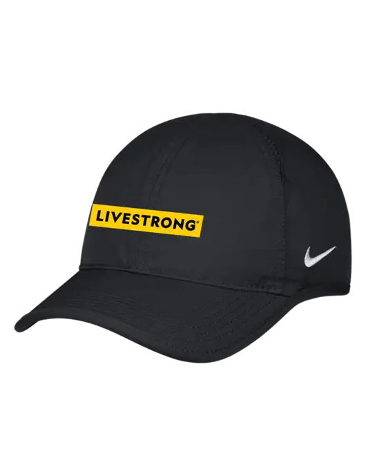 Nike Black Featherlight Cap w/LIVESTRONG Logo