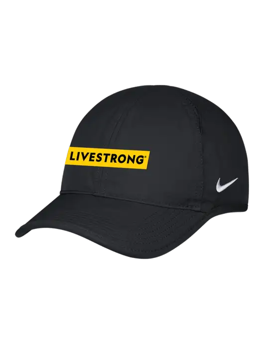 Nike Black Featherlight Cap w/LIVESTRONG Logo