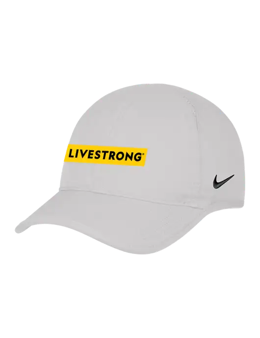 Nike White Featherlight Cap w/LIVESTRONG Logo