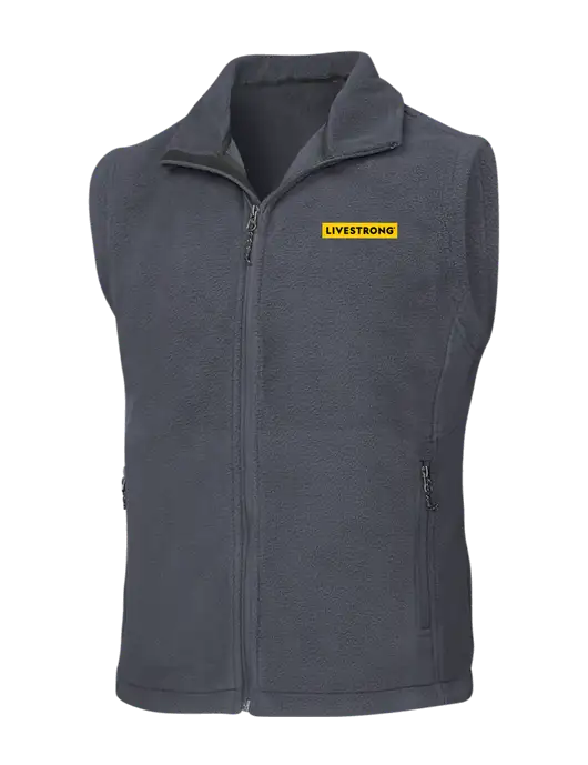 Dark Grey Fleece Vest w/LIVESTRONG Logo