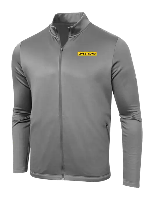 Nike Medium Grey Heather Therma-FIT Full-Zip Fleece w/LIVESTRONG Logo