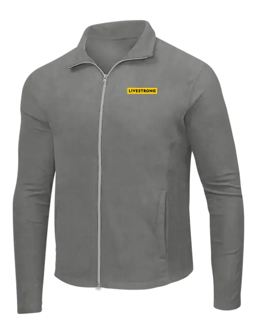 Medium Grey Microfleece Jacket w/LIVESTRONG Logo