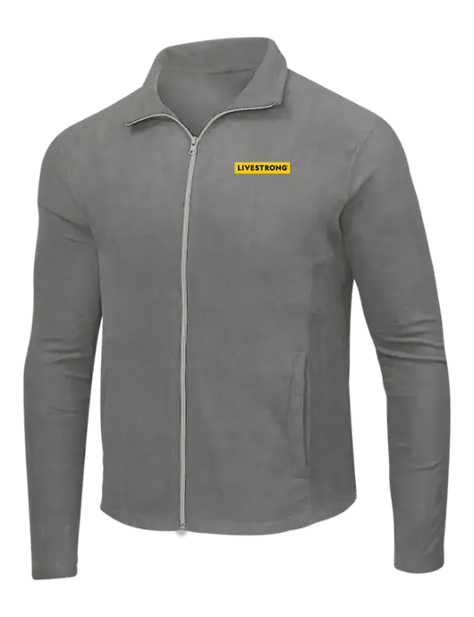 Medium Grey Microfleece Jacket w/LIVESTRONG Logo