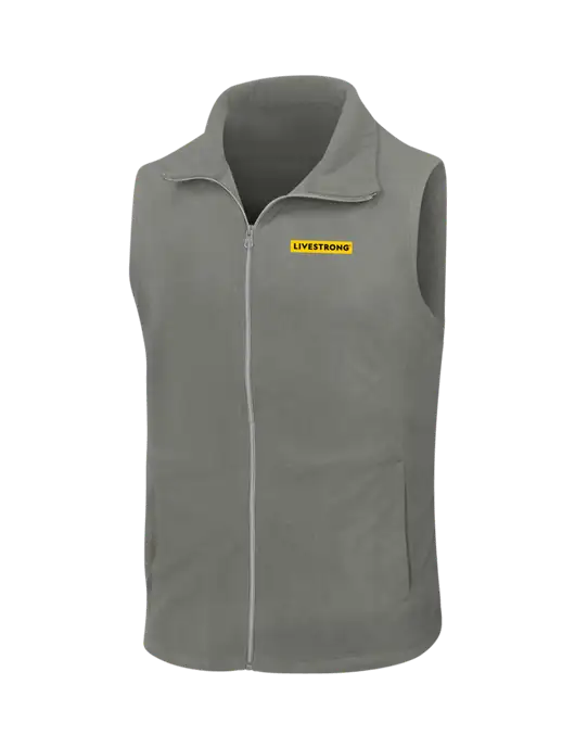 Medium Grey Microfleece Vest w/LIVESTRONG Logo