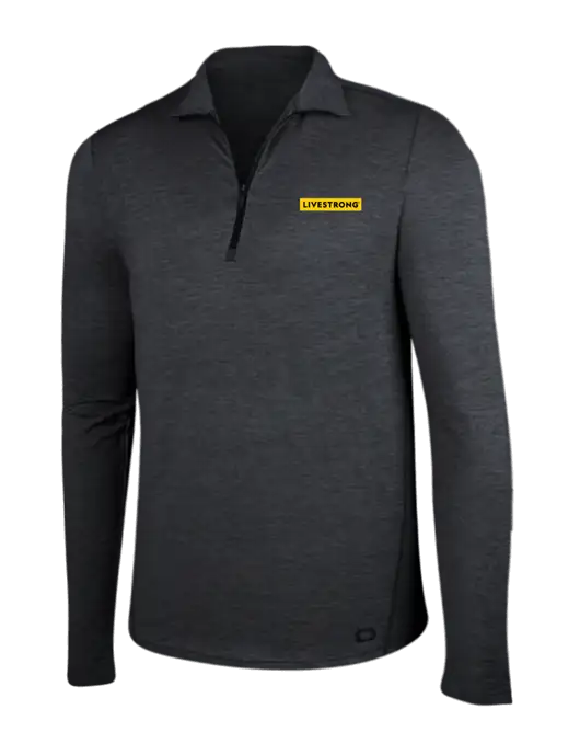 OGIO Blacktop Heather Endurance Force 1/4 Zip w/LIVESTRONG Logo