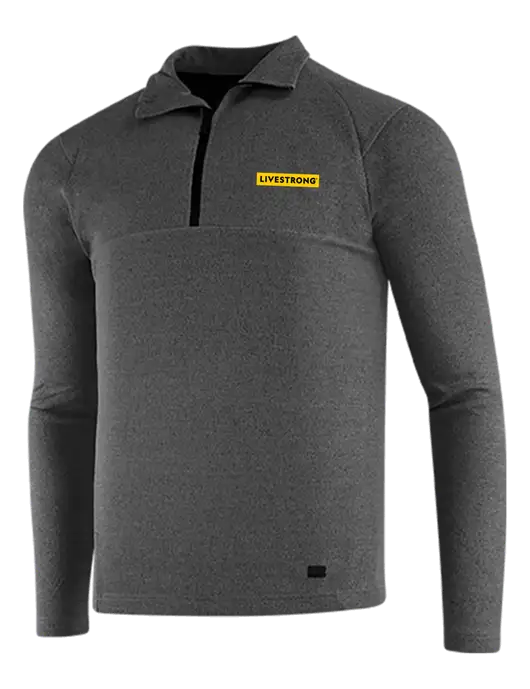 OGIO Dark Grey Heather Transition 1/4 Zip Pullover w/LIVESTRONG Logo