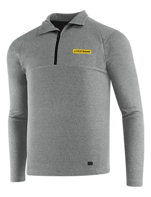 OGIO Petrol Grey Heather Transition 1/4 Zip Pullover w/LIVESTRONG Logo