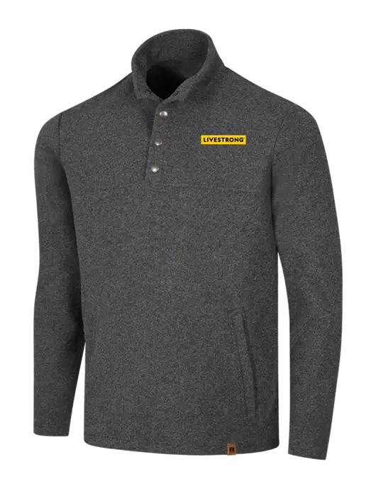 Russell Outdoors Dark Grey Heather Basin Snap Pullover w/LIVESTRONG Logo