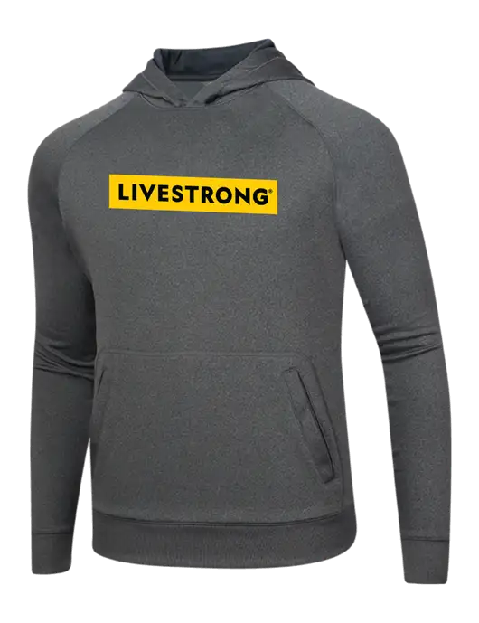 Tech Graphite Heather Fleece Hooded Sweatshirt w/LIVESTRONG Logo