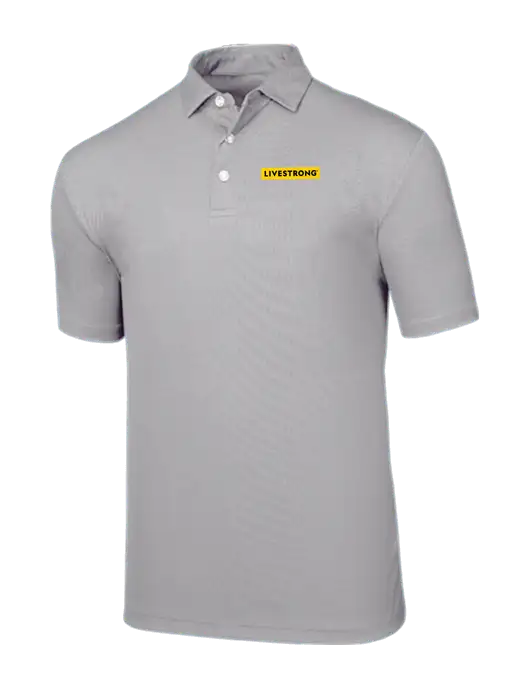 Callaway Birdseye Light Grey Polo w/LIVESTRONG Logo