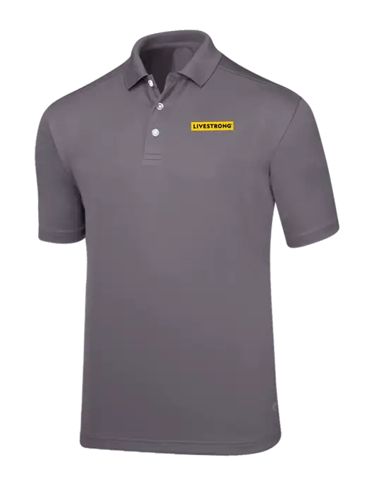 Callaway Core Medium Grey Performance Polo w/LIVESTRONG Logo