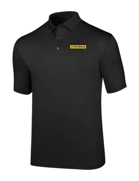 Callaway Opti-Dri Black Chev Polo w/LIVESTRONG Logo