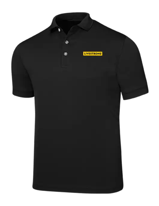 Callaway Ottoman Black Polo w/LIVESTRONG Logo