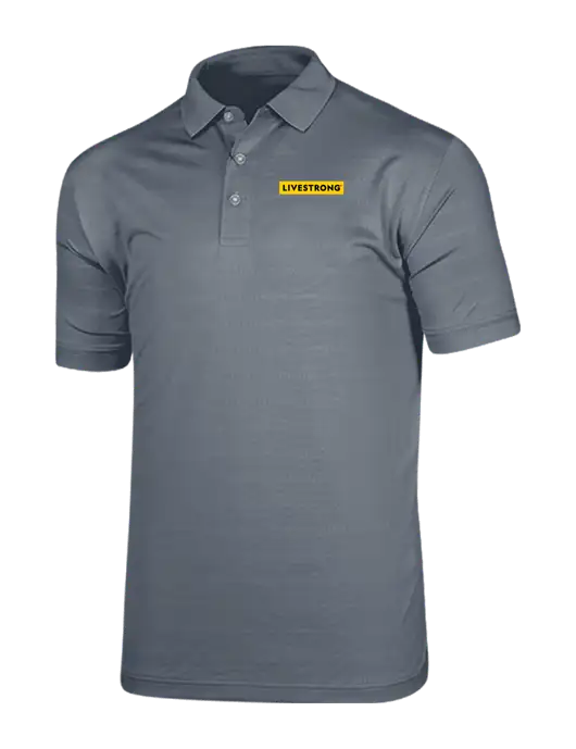 Callaway Vibrant Light Grey Ventilated Polo w/LIVESTRONG Logo