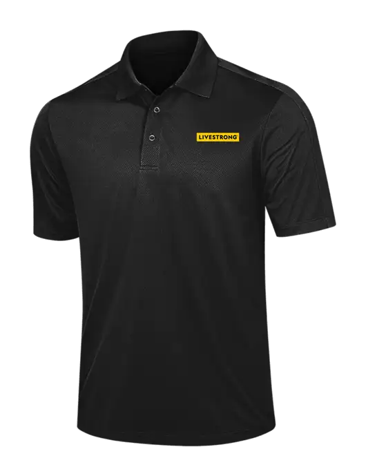 Black Diamond Textured Jacquard Polo w/LIVESTRONG Logo