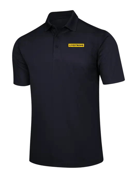 Black Micropique Sport-Wick Polo w/LIVESTRONG Logo