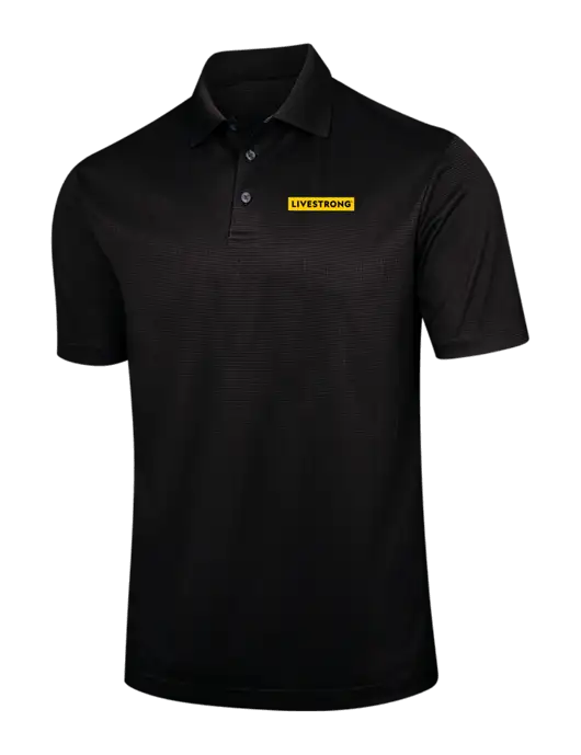 Black Performance Fine Jacquard Polo w/LIVESTRONG Logo