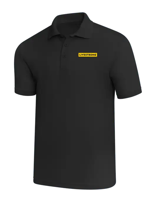 Black PosiCharge RacerMesh Polo w/LIVESTRONG Logo