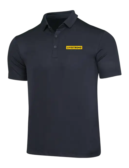 Black Posi-UV Pro Polo w/LIVESTRONG Logo
