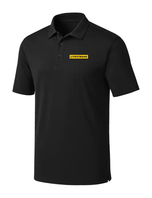 Black Silk Touch Performance Polo w/LIVESTRONG Logo