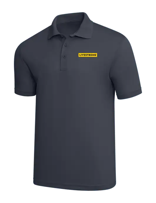 Dark Grey PosiCharge RacerMesh Polo w/LIVESTRONG Logo