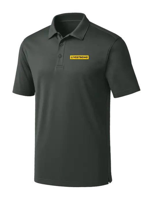 Dark Grey Silk Touch Performance Polo w/LIVESTRONG Logo