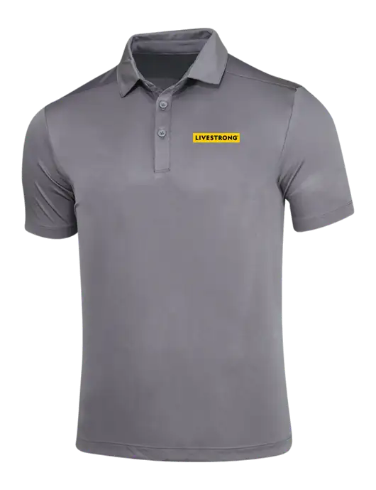Dark Smoke Grey Posi-UV Pro Polo w/LIVESTRONG Logo