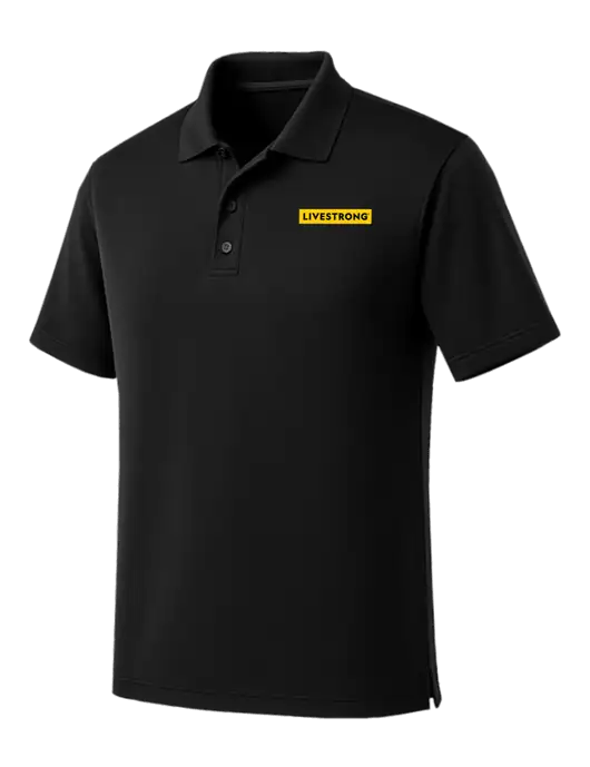 Black Dry Zone UV Micro Mesh Polo w/LIVESTRONG Logo