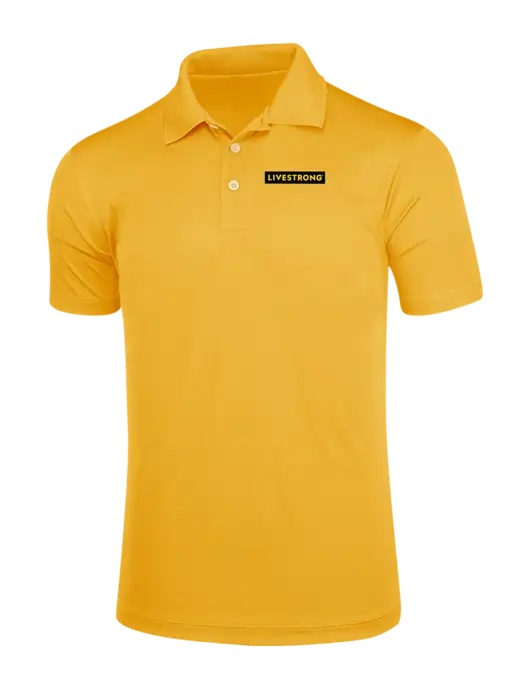 Yellow Gold Micropique Sport-Wick Polo
 w/LIVESTRONG Logo