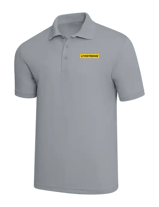 Light Grey PosiCharge RacerMesh Polo w/LIVESTRONG Logo