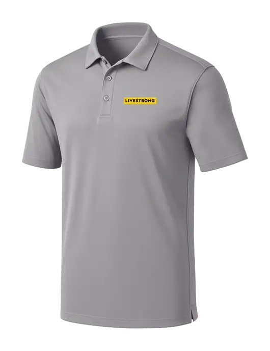 Light Grey Silk Touch Performance Polo w/LIVESTRONG Logo