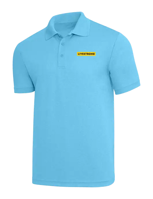 Light Sapphire Heather PosiCharge RacerMesh Polo w/LIVESTRONG Logo