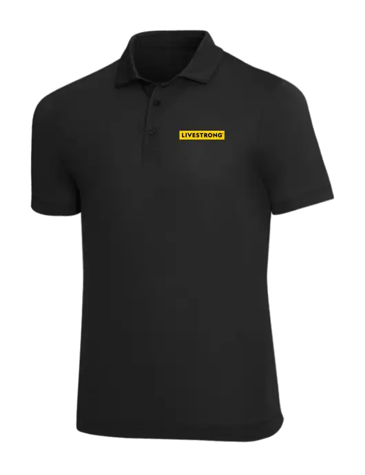 Mercer+Mettle Black Stretch Jersey Polo w/LIVESTRONG Logo
