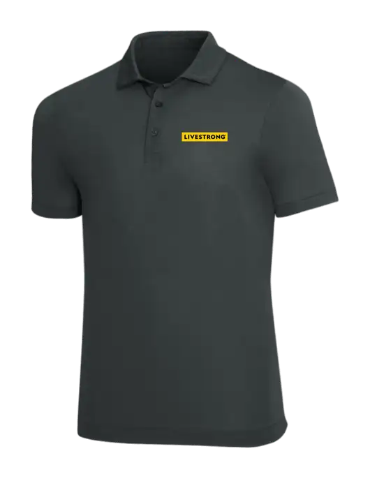Mercer+Mettle Dark Grey Stretch Jersey Polo w/LIVESTRONG Logo