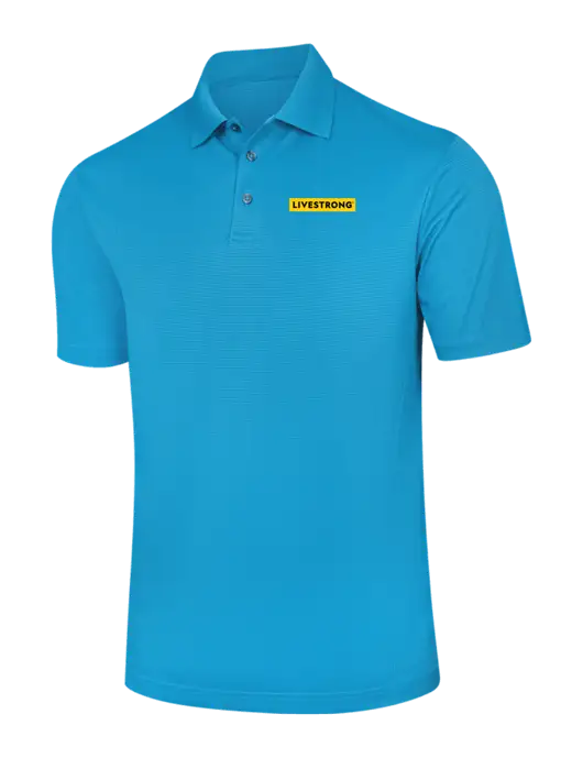 Carolina Blue Performance Fine Jacquard Polo w/LIVESTRONG Logo