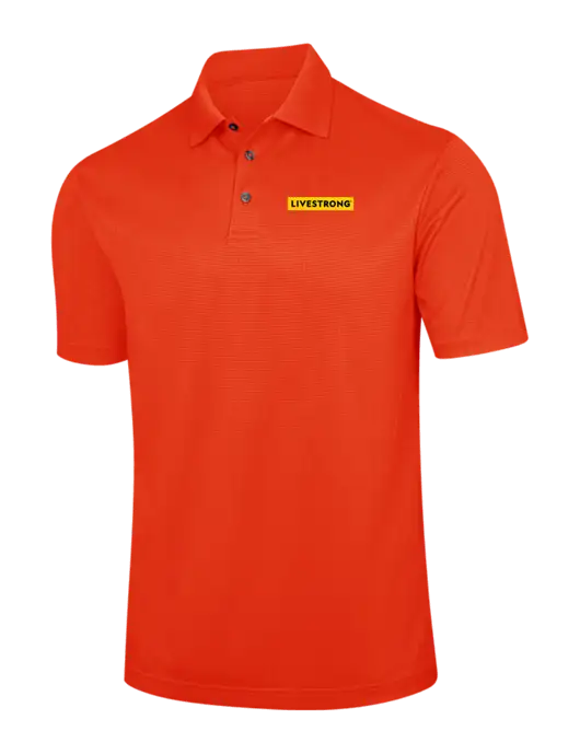 Orange Performance Fine Jacquard Polo w/LIVESTRONG Logo