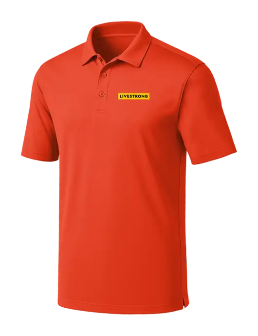 Orange Silk Touch Performance Polo w/LIVESTRONG Logo
