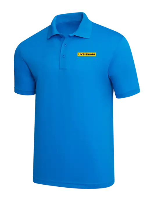 Sapphire Blue PosiCharge RacerMesh Polo w/LIVESTRONG Logo