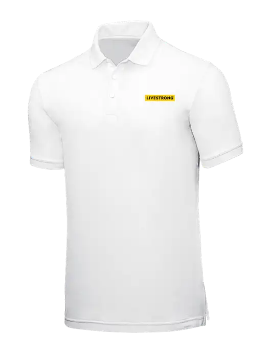 White Core Classic Pique w/LIVESTRONG Logo