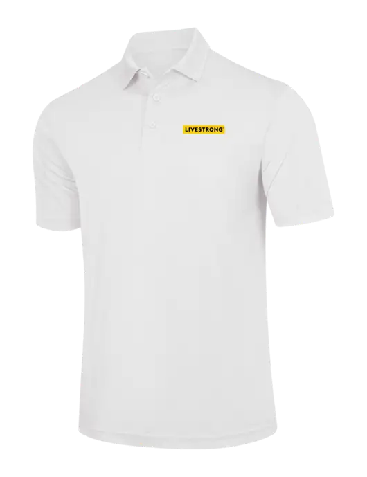 White PosiCharge Competitor Polo w/LIVESTRONG Logo