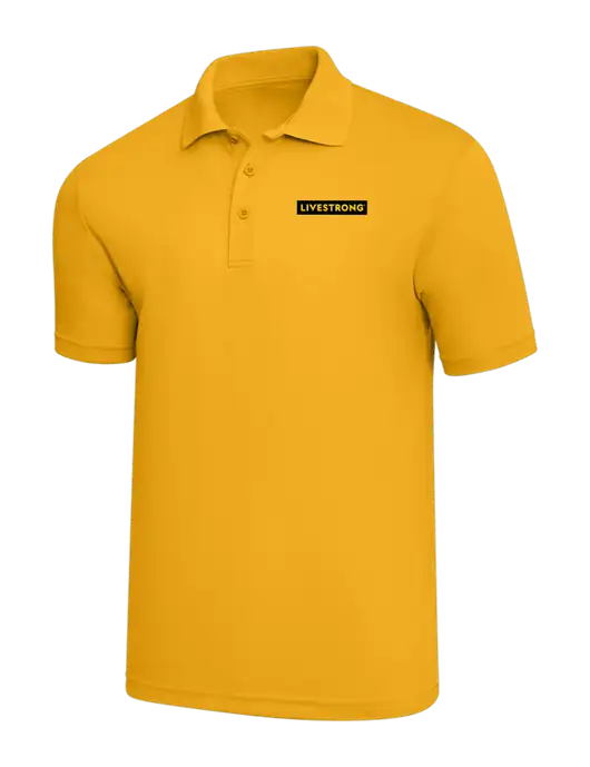 Yellow Gold PosiCharge RacerMesh Polo w/LIVESTRONG Logo