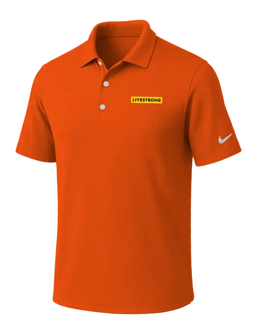 NIKE Orange Dri-Fit Micro Pique Polo w/LIVESTRONG Logo