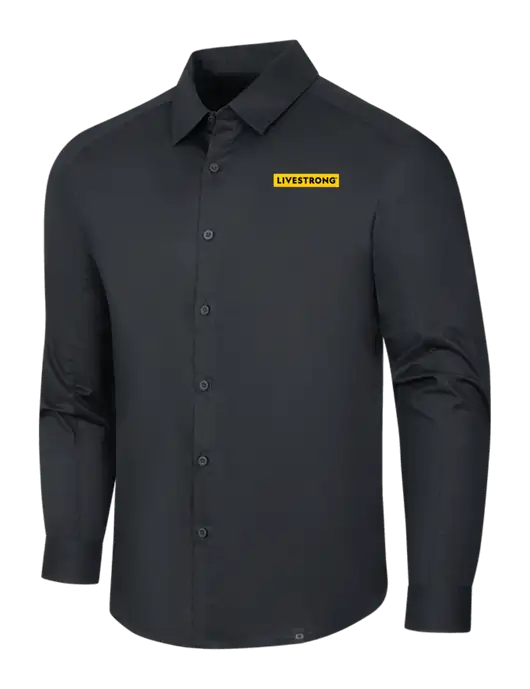 OGIO Black Commuter Woven Shirt w/LIVESTRONG Logo