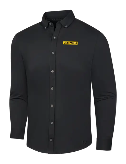 OGIO Blacktop Modern Code Stretch Button-Up Shirt w/LIVESTRONG Logo